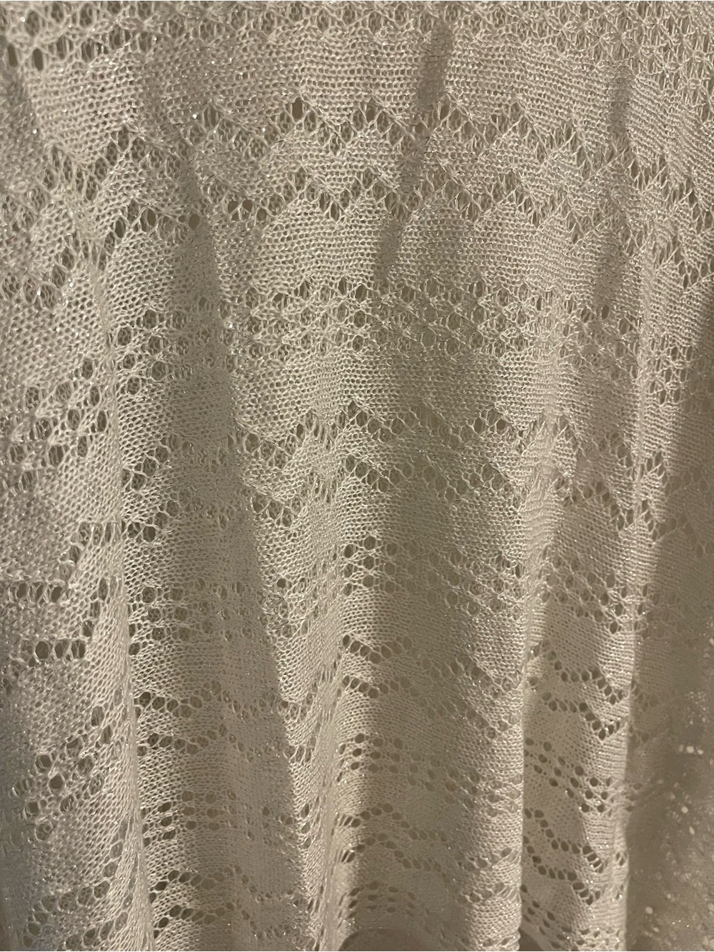 Ladies white topper with sparkle - Picture 6 of 8